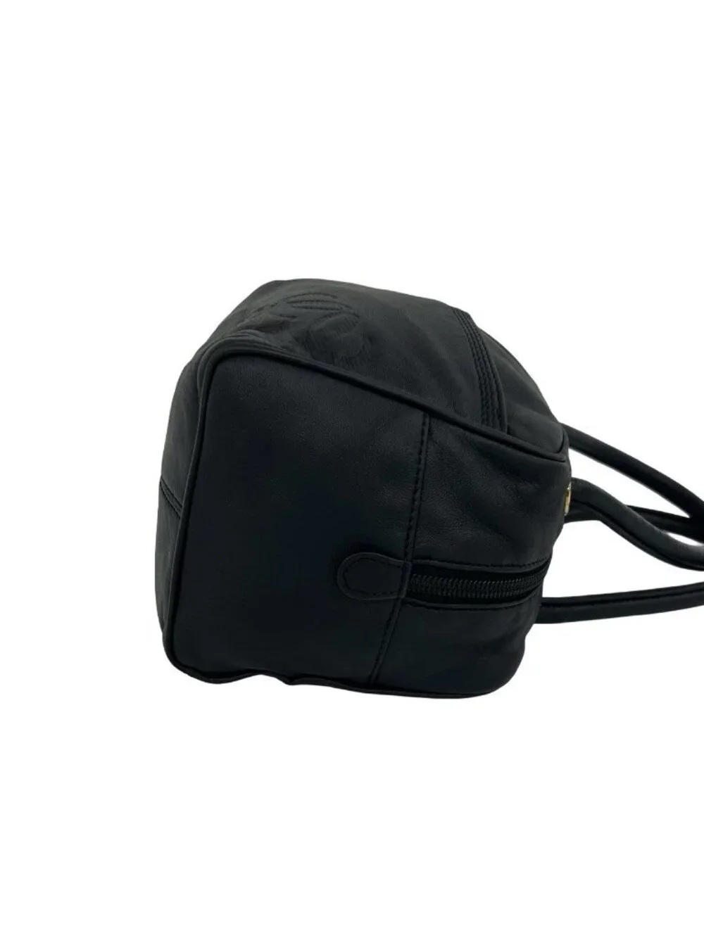 Loewe Vintage Anagram Logo Stamp Nappa Leather Mini Handbag Black